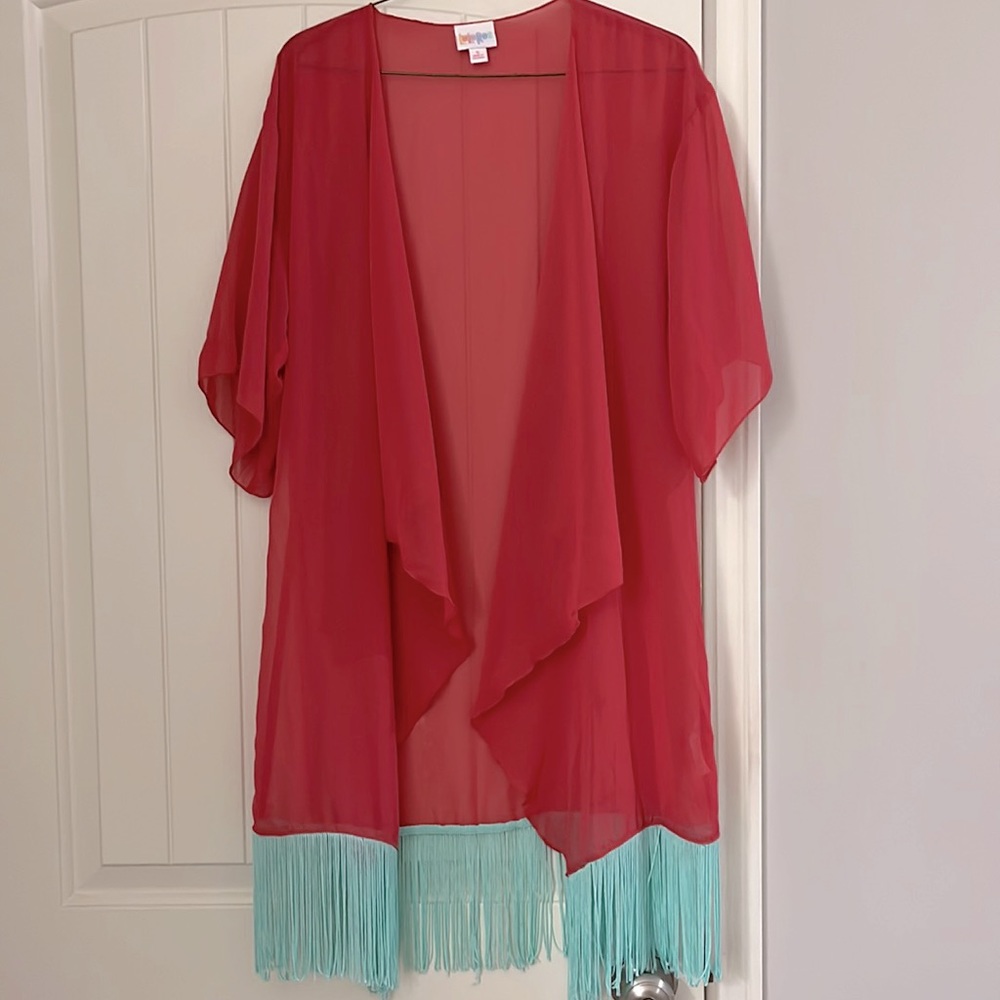 Lularoe kimono (coral)